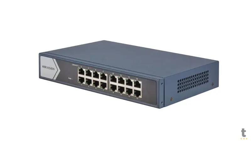 Switch 16 Portas Gigabit 10/100/1000 Mbps Hikvision Metal - DS-3E0516-E Truedata